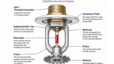 pendant fire sprinkler head components